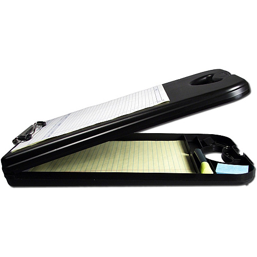 Saunders Deskmate II Portable Desktop 0.50" Clip Capacity - Storage for Stationary - Bottom Opening - 10" x 16" Sheet Size - Polypropylene - Black - 1 Each (00533)