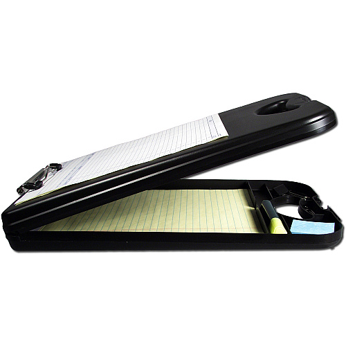 Saunders Deskmate II Portable Desktop 0.50" Clip Capacity - Storage for Stationary - Bottom Opening - 10" x 16" Sheet Size - Polypropylene - Black - 1 Each (00533)