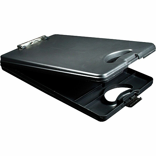 Saunders Deskmate II Portable Desktop 0.50" Clip Capacity - Storage for Stationary - Bottom Opening - 10" x 16" Sheet Size - Polypropylene - Black - 1 Each (00533)