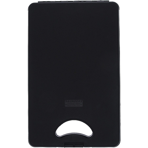 Saunders Deskmate II Portable Desktop 0.50" Clip Capacity - Storage for Stationary - Bottom Opening - 10" x 16" Sheet Size - Polypropylene - Black - 1 Each (00533)
