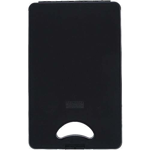 Saunders Deskmate II Portable Desktop 0.50" Clip Capacity - Storage for Stationary - Bottom Opening - 10" x 16" Sheet Size - Polypropylene - Black - 1 Each (00533)