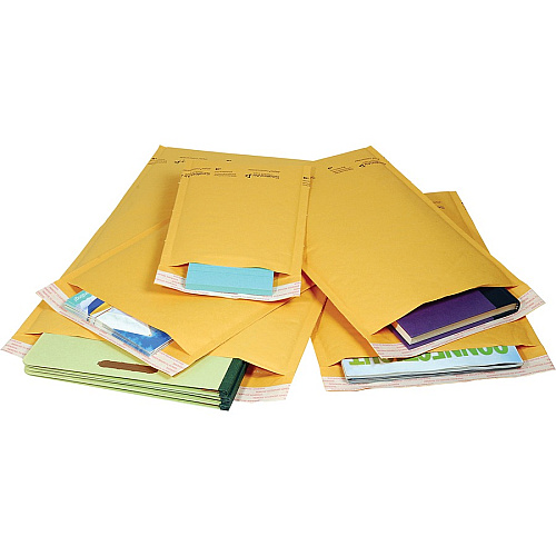 Sealed Air JiffyLite Cellular Cushioned Mailers Bubble - #4 - 9 1/2" Width x 14 1/2" Length - Peel & Seal - Kraft - Kraft - 25 / Carton (10189)