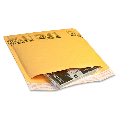 Sealed Air Jiffylite CD/DVD Mailers CD/DVD - 7 1/4" Width x 8" Length - Peel & Seal - Satin Gold - Kraft - 25 / Carton (44169)