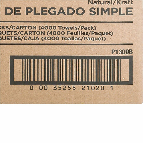 Genuine Joe&reg; Single Fold Paper Towels, 1-Ply, Brown, 4000 Towels 1 Ply - 10.25" Width x 9.10" Length - Natural - 250/Pack - 16 / Carton (GJO21020)
