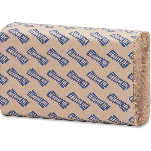Genuine Joe® Multifold Paper Towels, 1-Ply, Brown 4,000 Towels (GJO21040)