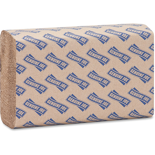 Genuine Joe® Multifold Paper Towels, 1-Ply, Brown 4,000 Towels (GJO21040)
