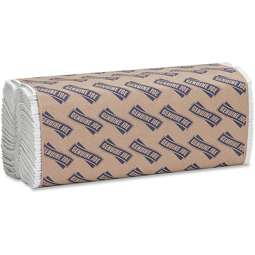 Genuine Joe&reg; C-Fold Paper Towels, 1-Ply, White, 2400 Towels 1 Ply - C-fold - 13" Width x 10" Length - White - 200/Pack - 12 / Carton (GJO21120)