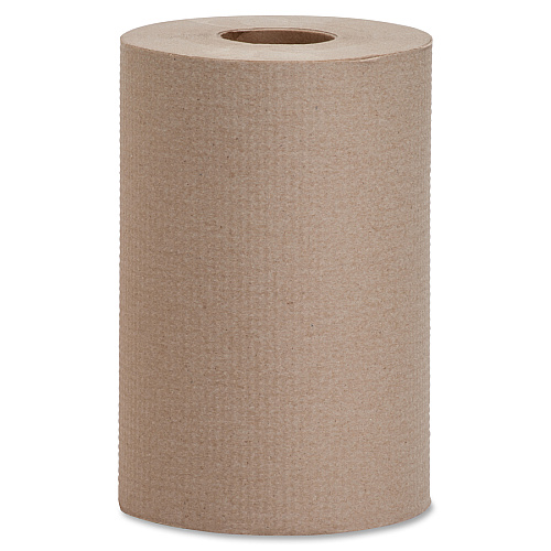Genuine Joe Embossed Hardwound Roll Towels 7.88" Width x 350 ft Length - 2" Core - Natural - 12 / Carton (GJO22200)
