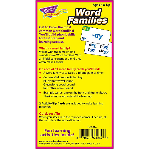 Trend Word Skill Building Flash Cards Educational - 1 Each (T53014)