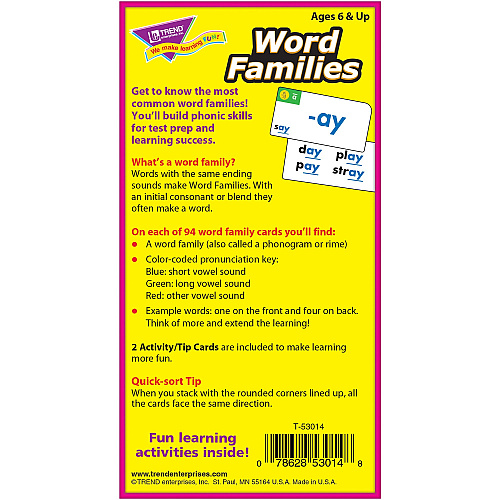 Trend Word Skill Building Flash Cards Educational - 1 Each (T53014)