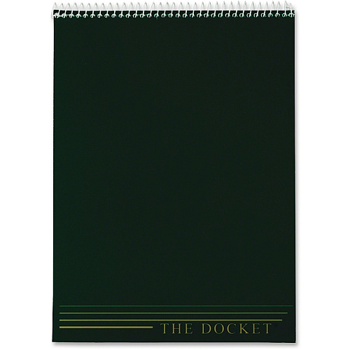 TOPS Docket Wirebound Legal Writing Pads - Letter 70 Sheets - Wire Bound - 0.34" Ruled - 16 lb Basis Weight - Letter - 8 1/2" x 11" Sheet Size - 11" Height x 8.5" Width - White Paper - Perforated, Hard Cover, Stiff-back, Spiral Lock - 3 / Pack (63633)