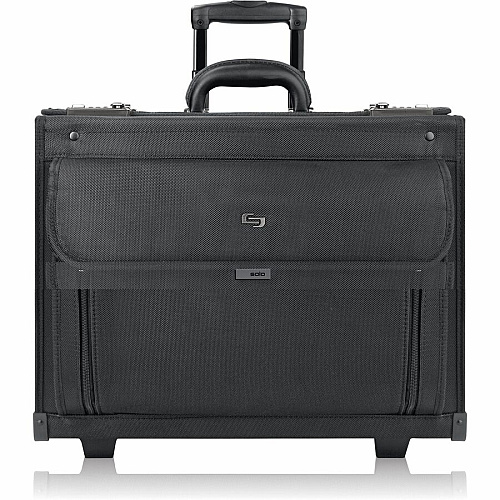Solo Classic Carrying Case (Roller) for 17" Notebook - Black Ballistic Poly, Polyester Body - Handle - 12.8" Height x 18" Width x 7" Depth - 1 Each (B784)