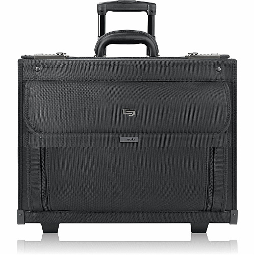 Solo Classic Carrying Case (Roller) for 17" Notebook - Black Ballistic Poly, Polyester Body - Handle - 12.8" Height x 18" Width x 7" Depth - 1 Each (B784)