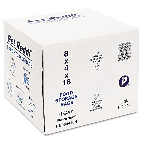 Inteplast Group Food Bags, 8 qt, 1 mil, 8 - 2 Pack