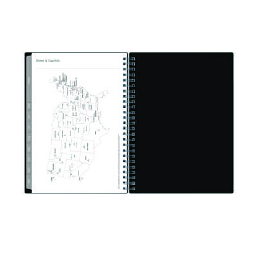 Blue Sky Enterprise Weekly/Monthly Notes Planner, 8.63" x 5.88", Black Cover, 12-Month (Jan to Dec): 2026 (131793)
