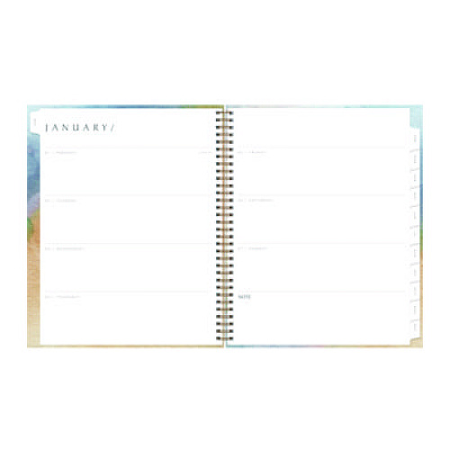 Blue Sky One Tree Planted Andreo Weekly/Monthly Planner, Abstract Artwork, 11" x 8.5", Blue/Sand/Green Cover, 12-Month (Jan-Dec): 2026 (137948)