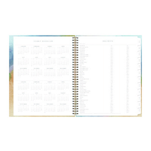 Blue Sky One Tree Planted Andreo Weekly/Monthly Planner, Abstract Artwork, 11" x 8.5", Blue/Sand/Green Cover, 12-Month (Jan-Dec): 2026 (137948)