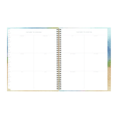 Blue Sky One Tree Planted Andreo Weekly/Monthly Planner, Abstract Artwork, 11" x 8.5", Blue/Sand/Green Cover, 12-Month (Jan-Dec): 2026 (137948)