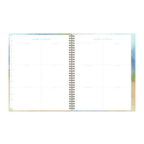 Blue Sky One Tree Planted Andreo Weekly/Monthly Planner, Abstract Artwork, 11" x 8.5", Blue/Sand/Green Cover, 12-Month (Jan-Dec): 2026 (137948)