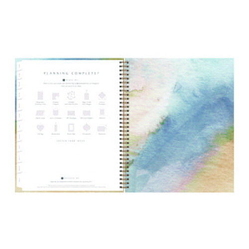 Blue Sky One Tree Planted Andreo Weekly/Monthly Planner, Abstract Artwork, 11" x 8.5", Blue/Sand/Green Cover, 12-Month (Jan-Dec): 2026 (137948)