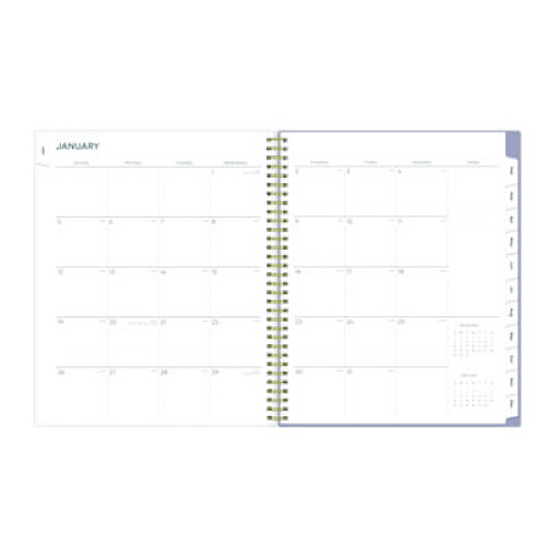 Blue Sky Tula Weekly/Monthly Planner, Floral Artwork, 11" x 8.5", Purple/Pink/White Cover, 12-Month (Jan to Dec): 2026 (143971)