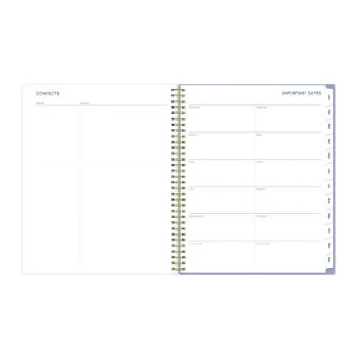 Blue Sky Tula Weekly/Monthly Planner, Floral Artwork, 11" x 8.5", Purple/Pink/White Cover, 12-Month (Jan to Dec): 2026 (143971)
