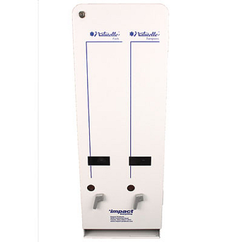Impact Naturelle J6-RC Enamel Feminine Dual Dispenser, Metal, 10.63 x 5.63 x 30.5, White (25191000)