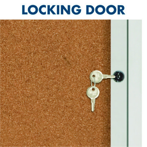 Quartet Enclosed Indoor Cork Bulletin Board with Three Hinged Doors, 72 x 48, Tan Surface, Silver Aluminum Frame 48" Board Height x 72" Board Width - Brown Natural Cork Surface - Hinged, Self-healing, Shatter Proof, Rounded Corner, Durable - Silver (2367)