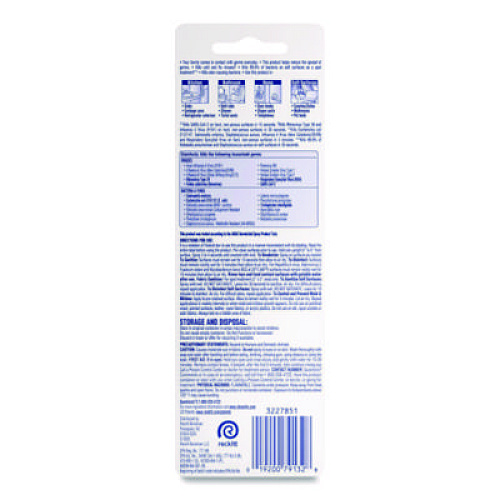 LYSOL Brand Disinfectant Spray To Go, Crisp Linen, 1 oz Aerosol Spray, 12/Carton (79132CT)