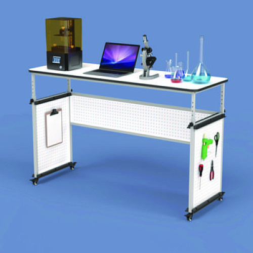 Luxor Modular Teacher's Desk, 60.25 x 21 x 32 to 38, White (DTTB002)