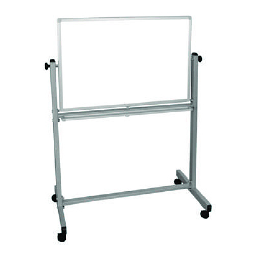 Luxor Mobile Magnetic Whiteboard, 36" x 24", White Surface, Silver Aluminum Frame (MB3624WW)
