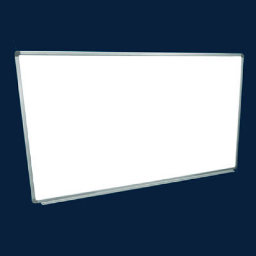 Luxor Wall-Mounted Magnetic Whiteboard, 72" x 40", White Surface, Silver Aluminum Frame (WB7240W)
