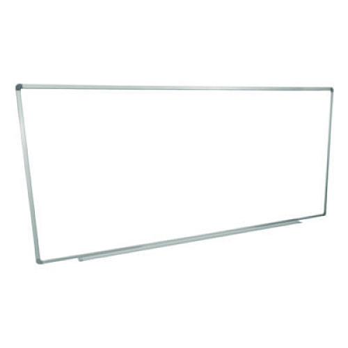 Luxor Wall-Mounted Magnetic Whiteboard, 96" x 40", White Surface, Silver Aluminum Frame (WB9640W)
