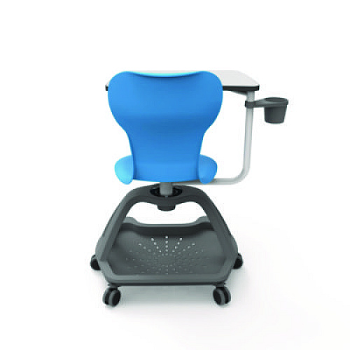 Luxor Classroom Series All-In-One Student Desk and Chair, Supports Up to 330 lb, 19" Seat Height, Blue Seat/Back, Gray Base (STDENTMTACHR)