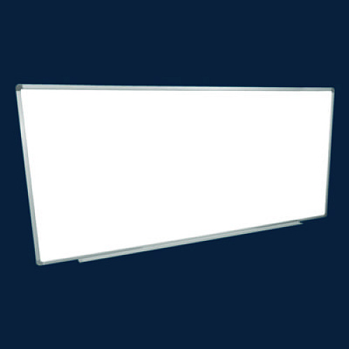 Luxor Wall-Mounted Magnetic Whiteboard, 96" x 40", White Surface, Silver Aluminum Frame (WB9640W)