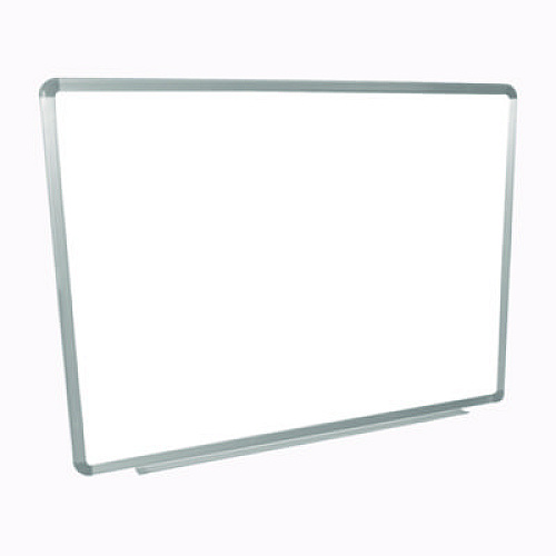 Luxor Wall-Mounted Magnetic Whiteboard, 48" x 36", White Surface, Silver Aluminum Frame (WB4836W)