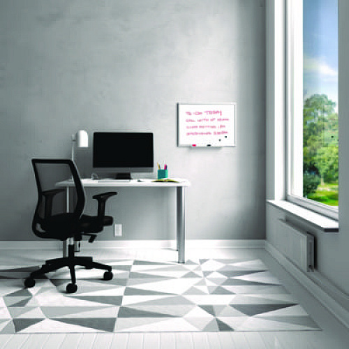 TRU RED Magnetic Steel Dry Erase Board, 18" x 24", White Surface, Gray/Natural Aluminum Frame (TR61168)