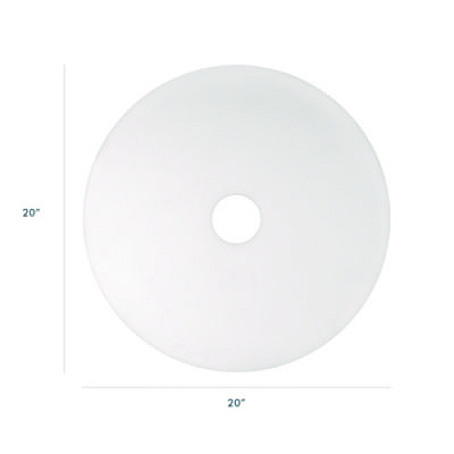 Americo XTRACT Melamine Floor Pad, 20" Diameter, White/Brown, 5/Carton (404020)