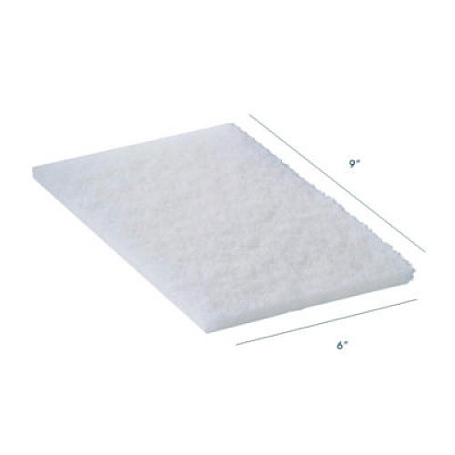 Americo 92-98 Light Duty Hand Pad, 6 x 9, White, 20/Carton (510111)