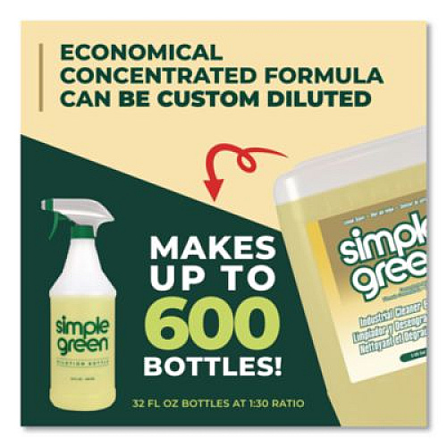 simple green Industrial Cleaner and Degreaser, Lemon Scent, 5 gal Pail (3014005)