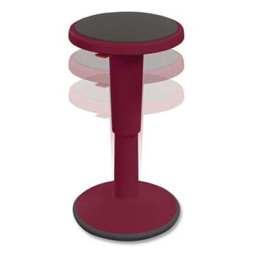 MooreCo Hierarchy Grow Stool, Short, Backless, Supports Up to 250 lbs, 14" to 18" Seat Height, Currant Seat, Currant Base (50960CURRANT)