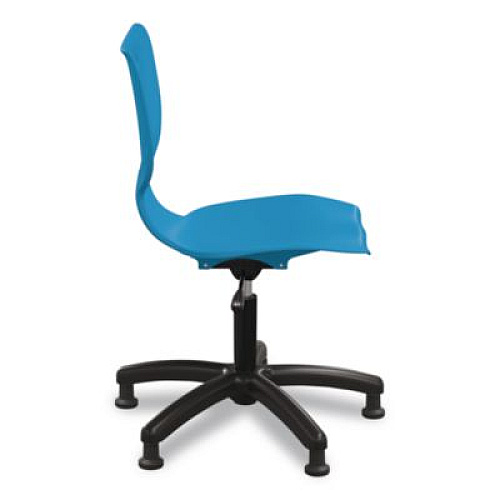 MooreCo Hierarchy Five-Star Chair, Supports Up to 250 lbs, 21.68" Seat Height, Blue Seat, Blue Back, Black Base (53511BLU)