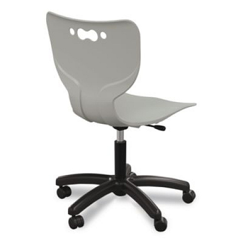 MooreCo Hierarchy Five-Star Chair, Supports Up to 250 lbs, 21.68" Seat Height, Gray Seat, Gray Back, Black Base (53511GREY)