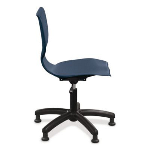 MooreCo Hierarchy Five-Star Chair, Supports Up to 250 lbs, 21.68" Seat Height, Navy Seat, Navy Back, Black Base (53511NAVY)