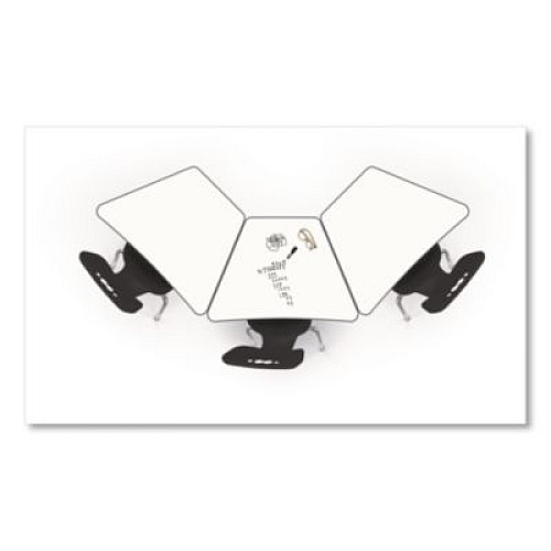 MooreCo Hierarchy Beam Desk, 34.4" x 24" x 18" to 29", White Porcelain Steel with Platinum Legs,Ships in Two Boxes (Worksurface/Legs) (5907766692)
