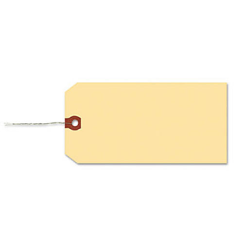 Double Wired Shipping Tags, 11.5 pt Stock, 3.75 x 1.88, Manila, 1,000/Box