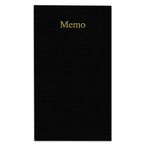 Blueline EcoLogix Memo Pad, Narrow Rule, Black Cover, 50 White 3.63 x 6 Sheets (A435)