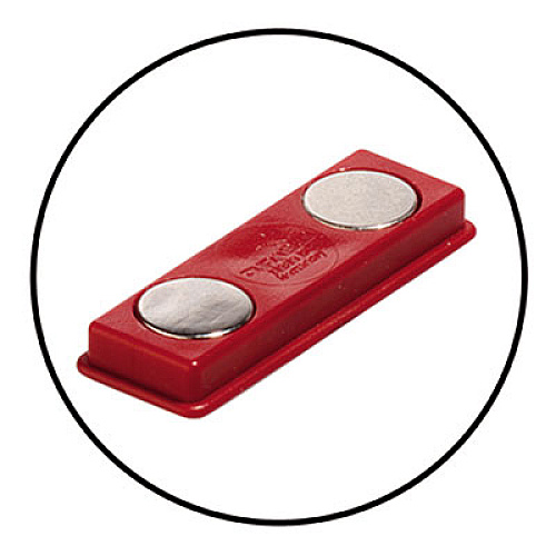 Durable Click-Fold Convex Name Badge Holder, Double Magnets, 3 3/4 x 2 1/4, Clear, 10/Pk 2.9" Height x 3.8" Width x 0.3" Depth - Polypropylene - Clear - 10 / Pack (821519)