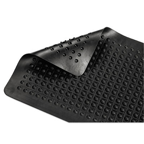 Guardian Flex Step Rubber Anti-Fatigue Mat, Polypropylene, 24 x 36, Black Indoor - 24" Length x 36" Width x 0.370" Thickness - Polypropylene - Black - 1 Each (24020300)