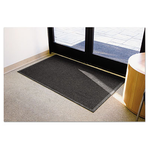 Guardian EcoGuard Indoor/Outdoor Wiper Mat, Rubber, 24 x 36, Charcoal Indoor, Outdoor, Carpeted Floor, Hard Floor - 36" Length x 24" Width - Rectangular - Rubber - Charcoal - 1 Each (EG020304)